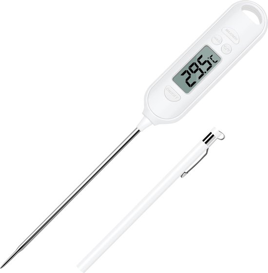 Thermomètre Cuisine Instantané - Sonde Pliable 9.6 Cm, Précision ±1°C, écran LCD, Pour Viande BBQ Pâtisserie