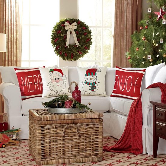 Bonhause Housse De Coussin Pain D'épices De Noël 45 X 45 Cm Camion