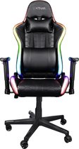 Gamingstoel met RGB LED verlichting, Meer dan 350 Kleuren en Effecten, Game Stoel met 175° Kantelbare Rugleuning, Ergonomische Bureaustoel, Office Chair - Zwart