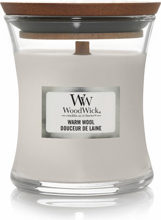 WoodWick Geurkaars Mini Warm Wool 85 gr - Moederdag cadeau