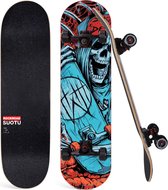 Suotu Skateboard - 80x20cm - ABEC-9 - 95A - schokabsorptie - Jongens - Meisjes - Volwassenen Skateboards