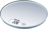 Beurer KS 28 Digitale Keukenweegschaal – Rond - Tot 5 kg – Touch bediening - Tarra functie – Glazen oppervlak - Incl. batterijen – 5 Jaar garantie - Grijs