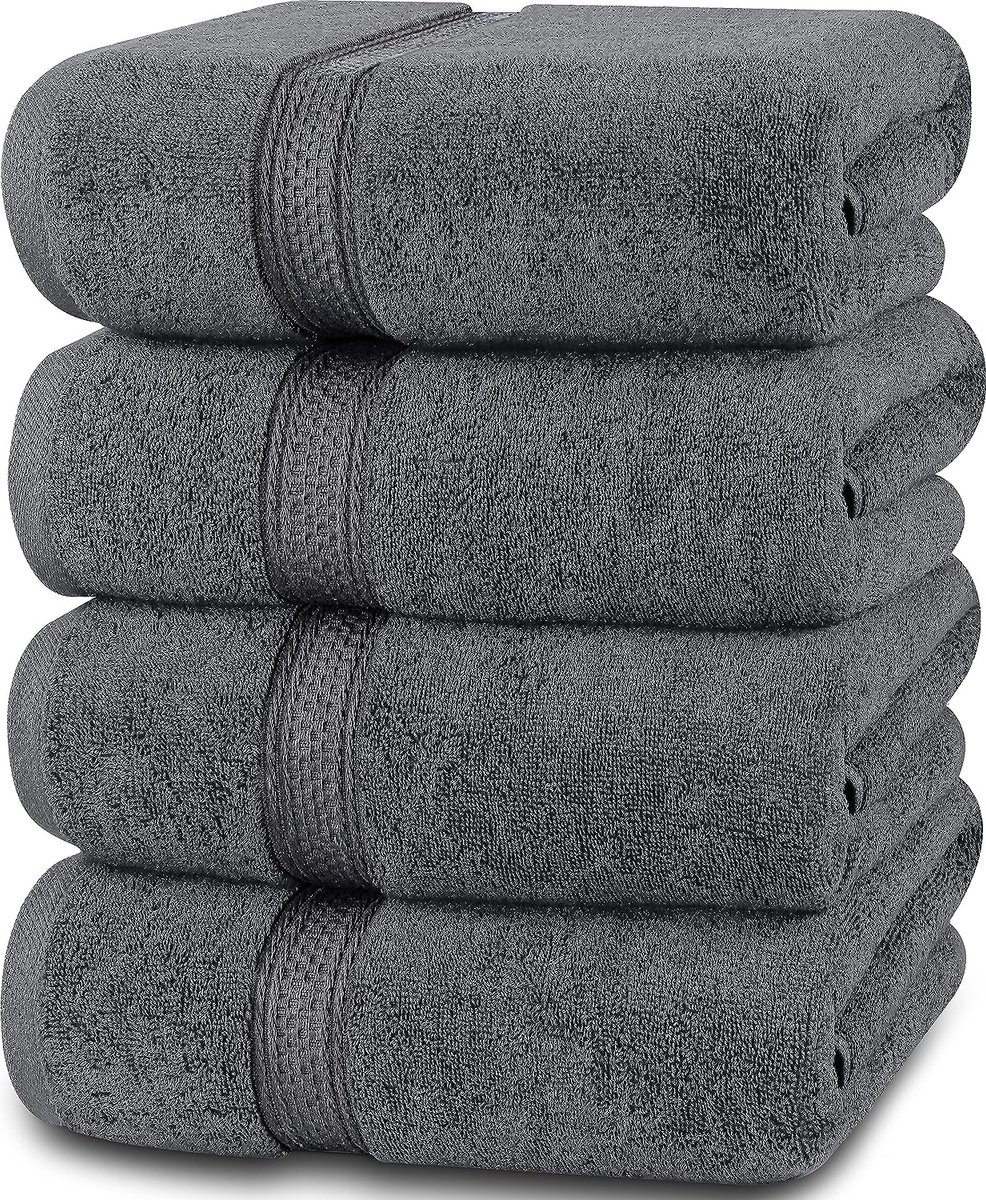 Towels badhanddoekenset set van 4 badhanddoeken van katoen 600 g m² 69 x 137 cm
