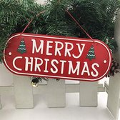 Kerstversiering, ijzer, 30 x 24 cm, kersthangend teken Merry Christmas kerstboom, decoratie voor kerstboom, deur, muur, ornament, decoratie