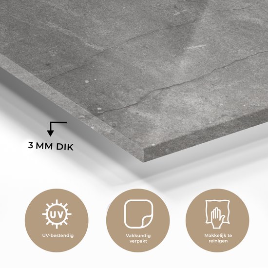 MuchoWow® Peinture sur verre 60x40 cm - Peinture sur verre acrylique - Béton - Mur - Ciment - Photo sur verre - Peintures