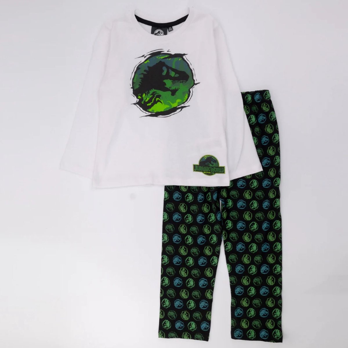 Jurassic World Dino Pyjama - Wit multi. Maat 128 cm / 8 jaar