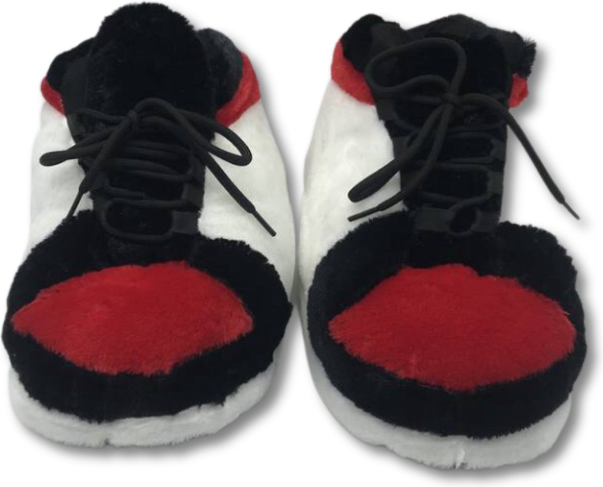 Xerolax Pantoffels Sloffen Slippers Warme Pantoffels Pluche Onesize Rood & Wit