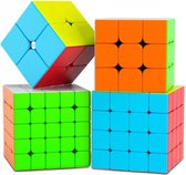 Speed Cube Set 4 in 1 - 2x2, 3x3, 4x4, 5x5 - Moyu - Kubus - Breinbreker voor Volwassenen en Kinderen - Cube - Magnetisch - Cadeauset