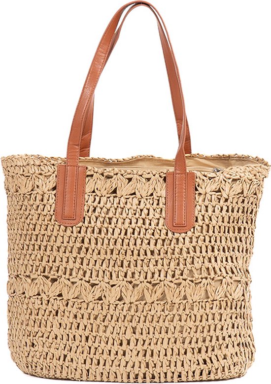 rieten strandtas gekleurde pailletten 39,95 - Darcey&Dolls