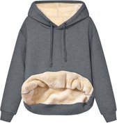 Retro Streetwear wintertrui met capuchon, zachte fleece gevoerde trui Retro Streetwear wintertrui met capuchon, zachte fleece gevoerde trui