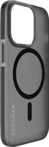 DECODED Grip Case Back Cover - iPhone 15 Pro - 100% Gerecycleerd Plastic - Doorzichtig Hoesje - Geschikt voor MagSafe - Transparant Black Zwart
