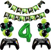 Snoes Mega Game Gamers Helium Verjaardags Ballonnen Feestdecoratie Green Cijfer Ballon nr 4