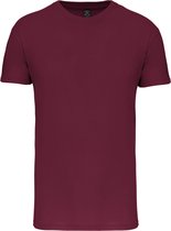 Wijnrood T-shirt met ronde hals merk Kariban maat S