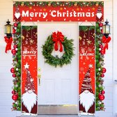 Vrolijk kerstbanner, Kerstmis veranda bord hangend, Kerstmis veranda banner, kerstversiering banner, hangende kerstdecoratie voor binnen en buiten, deur, voordeur, veranda