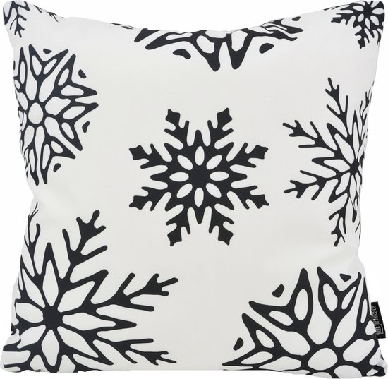Sierkussen Zwart-Wit Kerst #2 | 45 x 45 cm | Katoen/Polyester