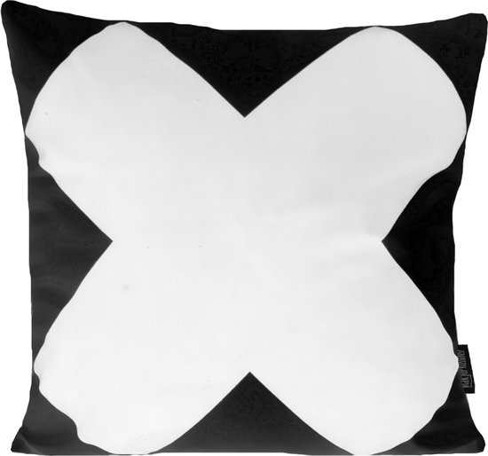 Sierkussen Big White Cross / Kruis | 45 x 45 cm | Katoen/Polyester