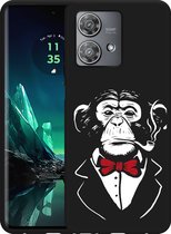 Cazy Hoesje Zwart geschikt voor Google Pixel 8 Smoking Chimp