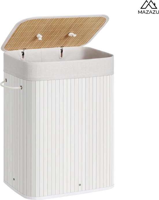 MIRA Home - Wasmand - Wasopberger - Wassorteerder - Laundry Basket - Bamboe - 72L