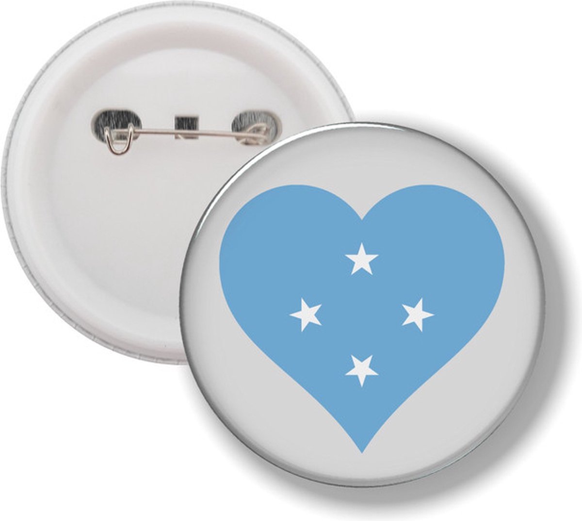 Button Met Speld - Hart Vlag Micronesia