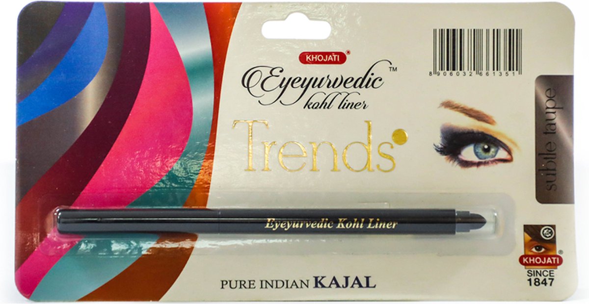 K-Veda - Eyeyurvedic Kohl Liner Trends - Subtle Taupe Kleur Eyeliner - Infused with Pure Cows Ghee & Organic Coconut Oil - Eyeliner Pen for a Lustrous Bold Look - Calms and Relaxes Stressed Eyes - Elevate Your Eye