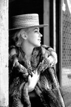 Poster / Papier - Filmsterren - Retro / Vintage - Marilyn Monroe in wit / grijs / zwart - 40 x 60 cm
