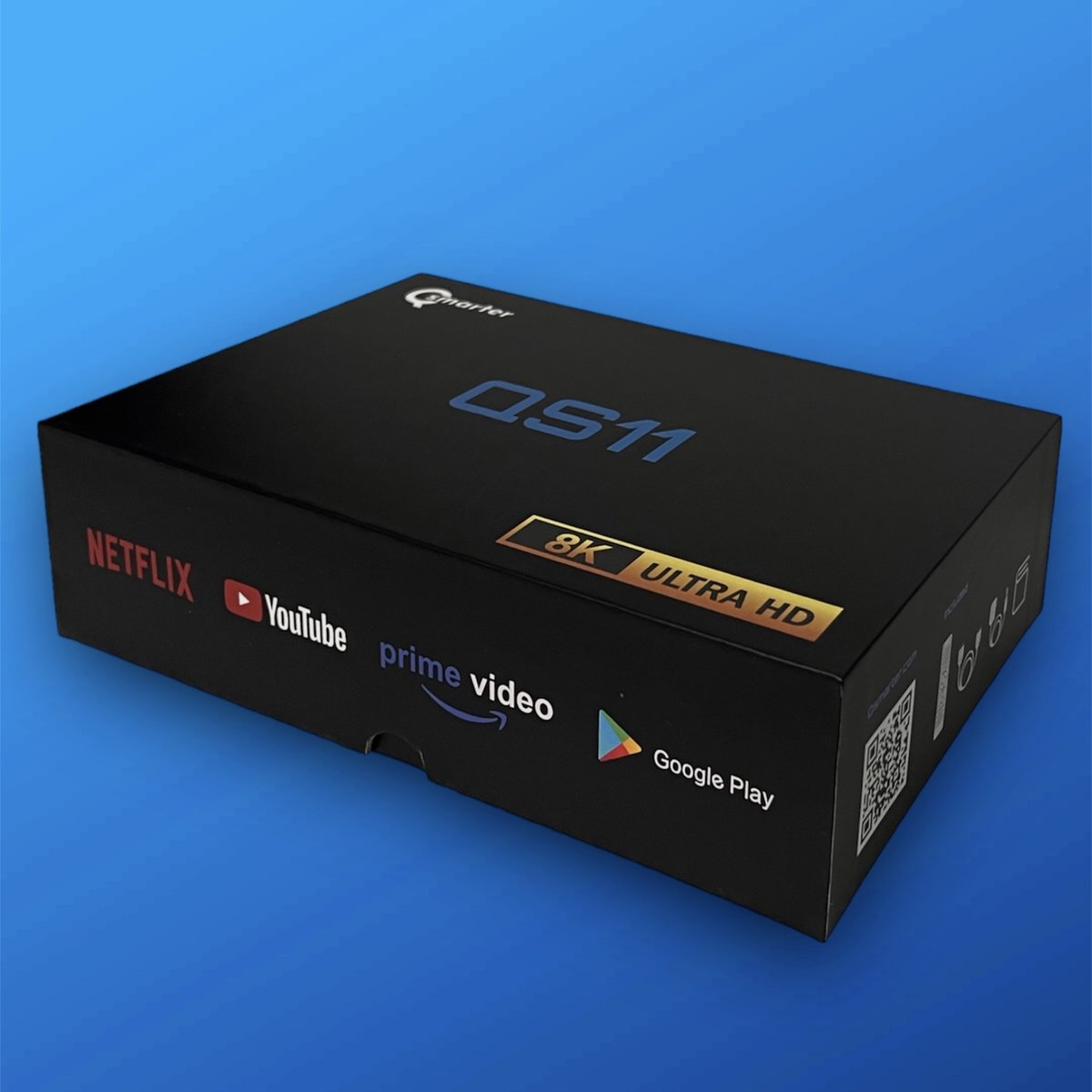 Qsmarter QS11 - 8K ULTRA HD Android 11.0 IPTV Chromecast Mediaspeler- 16GB Opslag - 2GB RAM