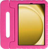 Hoes Geschikt voor Samsung Galaxy Tab A9 Hoes Kinder Hoesje Kids Case Shockproof Cover - Hoesje Geschikt voor Samsung Tab A9 Hoesje Kidscase - Roze