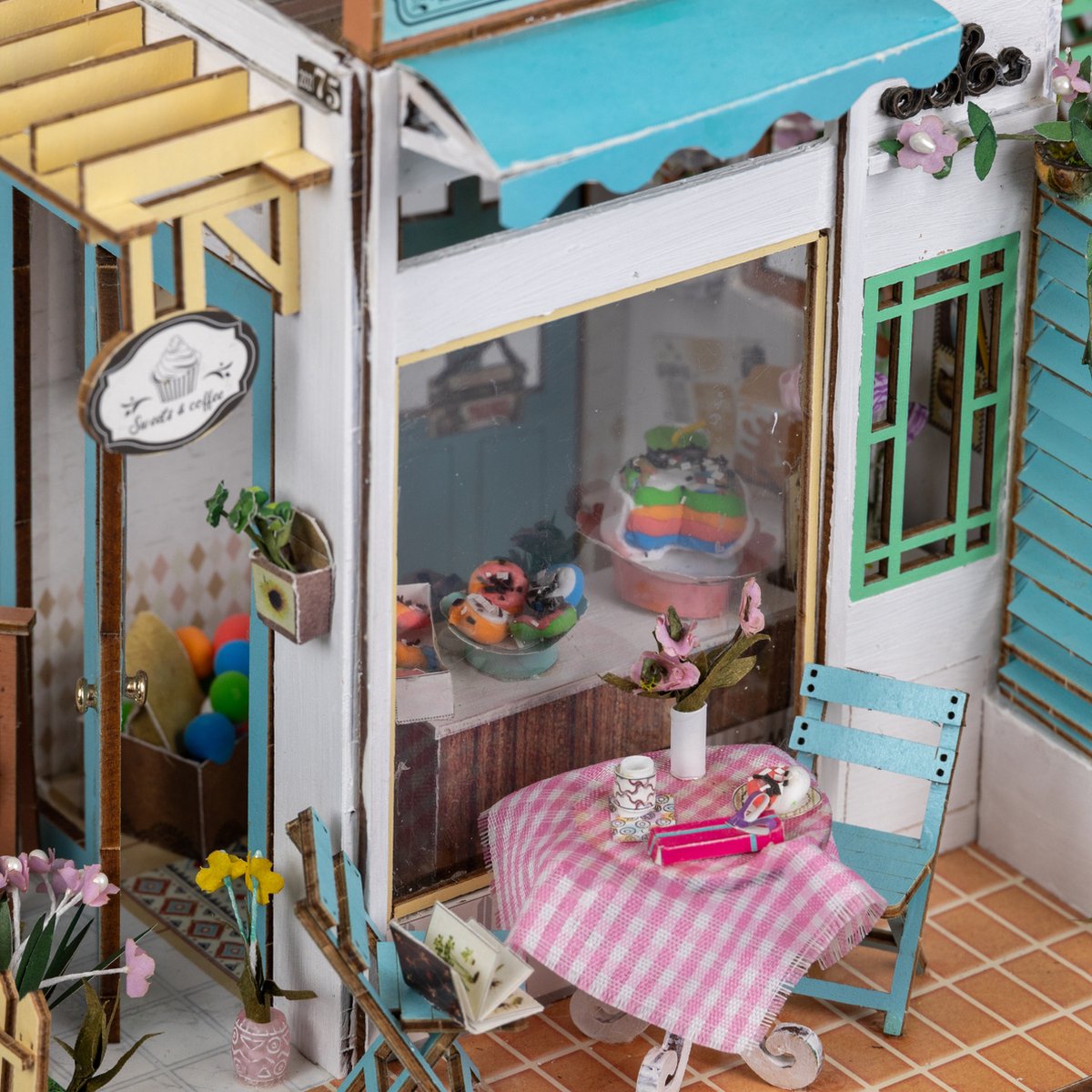 Miniatuur Bouwpakket M Volwassenen - Hout - DIY Poppenhuis - Bouwpakketten - Sweet Café - Crafts&Co — afbeelding 3