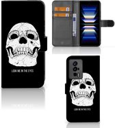 Bookcase Geschikt voor Xiaomi Poco F5 Pro GSM Hoesje Skull Eyes