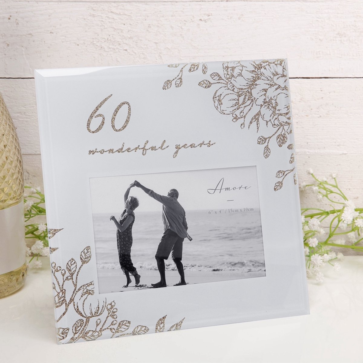 Fotolijst glas 60 jaar getrouwd 60 years huwelijk van Amore by Juliana