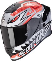 Scorpion Exo R1 Evo Air Zaccone Silver-Black-Red S - Maat S - Helm