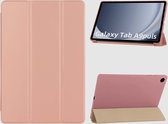 Hoes Geschikt voor Samsung Galaxy Tab A9 Plus hoes – tri-fold bookcase met auto/wake functie - 11 Inch – Rosegoud