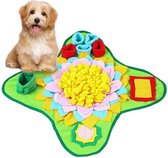 Honden activiteiten en snuffelmat fleece en anti slip groen - honden speelgoed - slowfeeder - likmat - huisdier