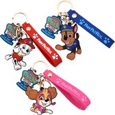 Paw Patrol Silicoon Sleutelhanger Set Van 3