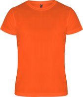 2 Pack Fluor Oranje unisex sportshirt korte mouwen Camimera merk Roly maat S