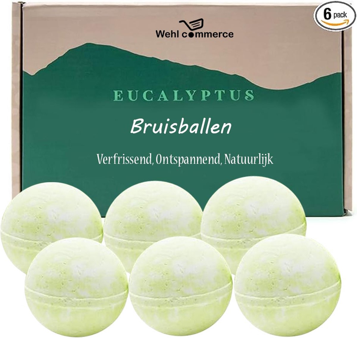 Bruisballen 4 ultieme spa bruisballen (XL) / Eucalyptus + handmade- bruisballen kind - badparels