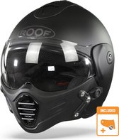 ROOF Helm Roadster Iron mat zwart / zilver maat S
