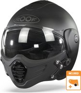 ROOF Roadster Iron Mat Black Black 2XL - Maat 2XL - Helm