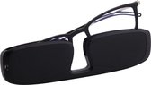 ReadEasy Leesbril in Ultra Dunne Etui - Sterkte +1,5 - TR90 Montuur - Geen Kapotte Bril Meer - Zwart - Modern