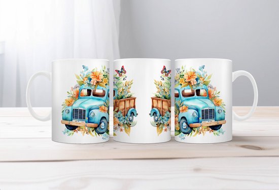 Tasse à café Auqarel Retro Truck 6