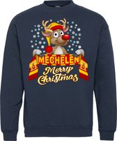 Kersttrui Mechelen | Foute Kersttrui Dames Heren | Kerstcadeau | KV Mechelen supporter | Navy | maat 140/152