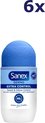 Sanex Dermo Extra Control Roll-On Deodorant - 6 x 50 ml
