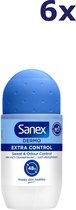 Sanex Déodorant Roll-On Dermo Extra Control - 6 x 50 ml