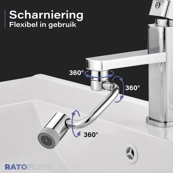 YRAKOZIN Multifunctionele verlengkraan, set van 2 stuks, 1440 graden draaibaar, met 2 instelbare perlatoren voor keuken en badkamer, 1080 graden waterverlenging met perlatoren - zilver YRAKOZIN Multifunctionele verlengkraan, set van 2 stuks, 1440 graden draaibaar, met 2 instelbare perlatoren voor keuken en badkamer, 1080 graden waterverlenging met perlatoren - zilver