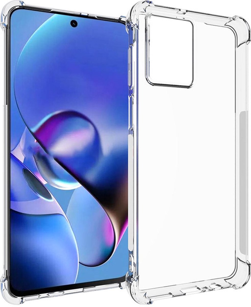 Anti-shock Back Cover voor de Motorola Moto G54 Transparant