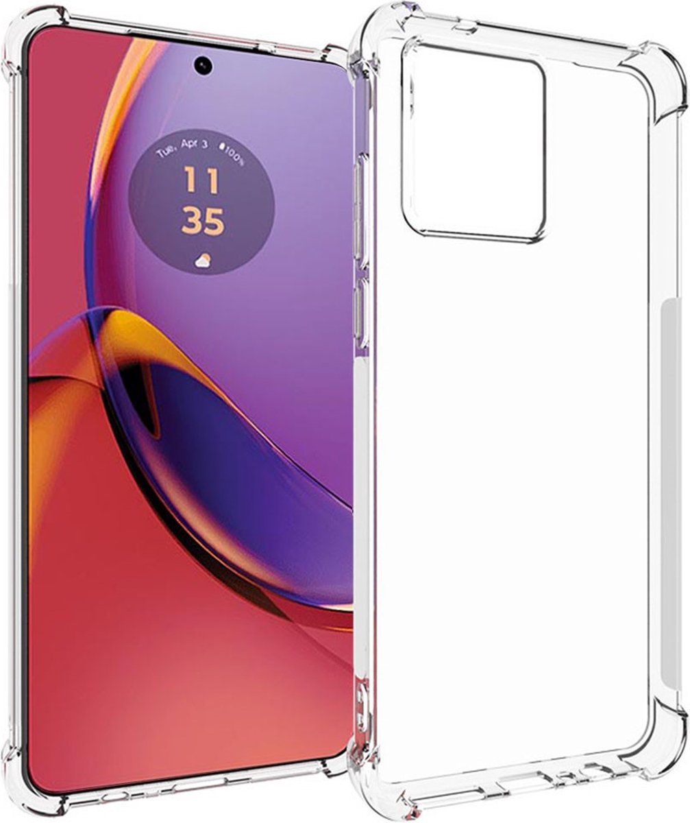 Anti-shock Back Cover voor de Motorola Moto G84 Transparant