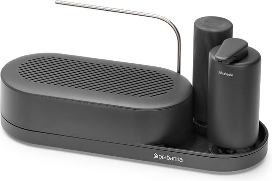 Brabantia SinkStyle Organisateur d'évier et distributeur de savon, 3 pièces - Gris minéral Infinite