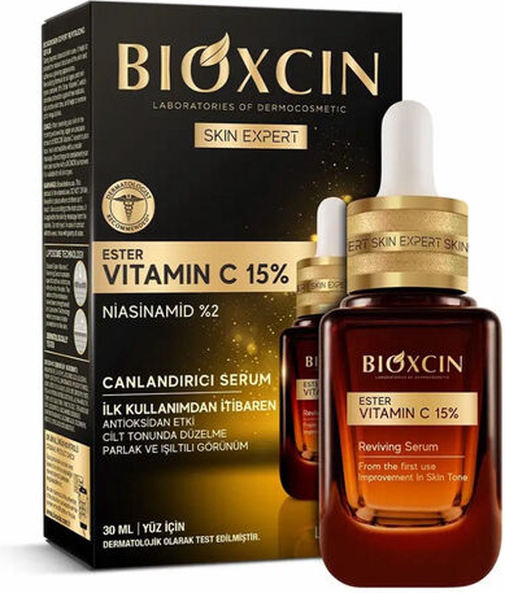 Goedkoopste Bioxcin Vitamine C 15 Serum – 30 ml – Met Niacinamide 2 – Verhelderend & Herstellend Gezichtsserum – Tegen Doffe Huid & Oneffenheden – Antioxidant Anti-Aging Serum - huidverzorging