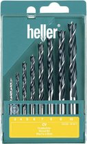 Heller 205241 Hout-spiraalboorset 8-delig 3 mm, 4 mm, 5 mm, 6 mm, 7 mm, 8 mm, 9 mm, 10 mm Cilinderschacht 1 set(s)