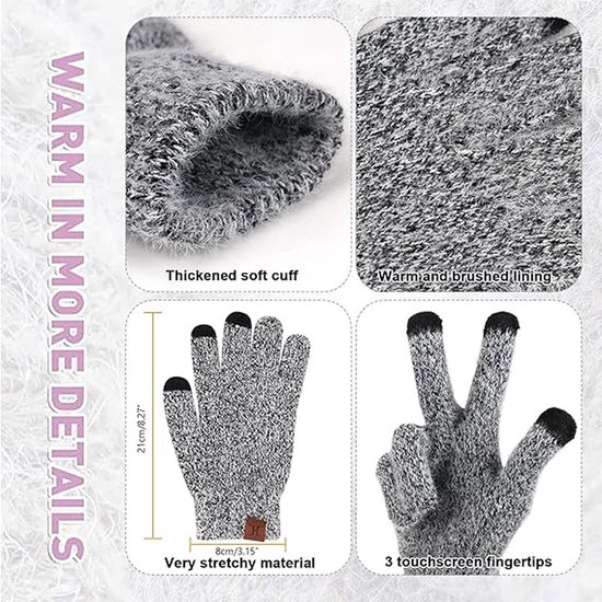 Bequemer Laden Womens Winter Warm Touch Screen Handschoenen Elastische
